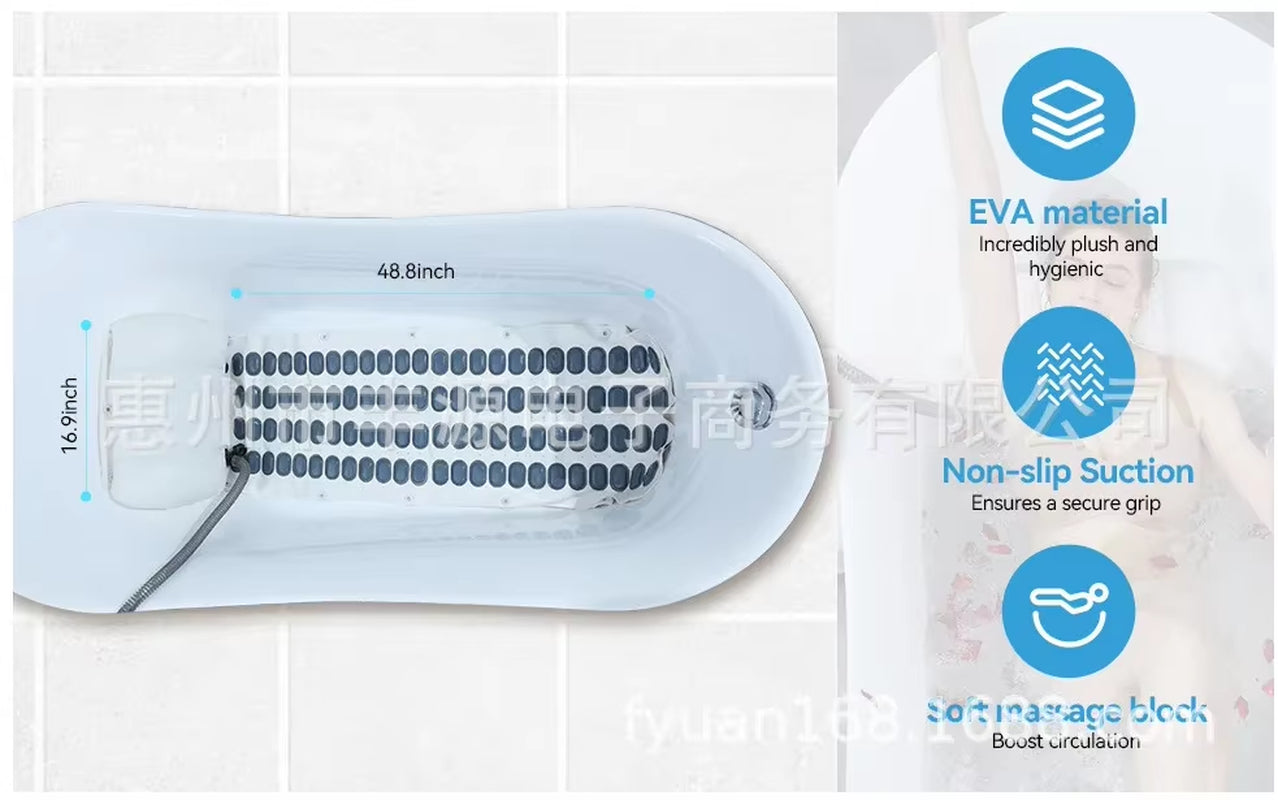 New Electric Bathtub Bubble Massage Mat Waterproof Anti-Slip Body Spa Home Full Body Massage Bathtub Bubble Machine SPA