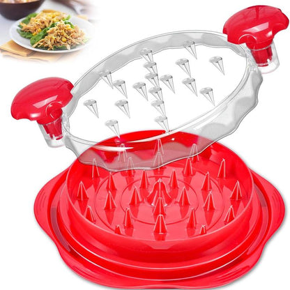 Chicken Shredder 8 Inches, Chicken Breast Shredder Tool, Cooked Meat Shredder with Clear Lid, Ergonomic Design, Auti-Slip, Easy to Clean, Chicken Shredder Tool Twist, Chicken Grinder