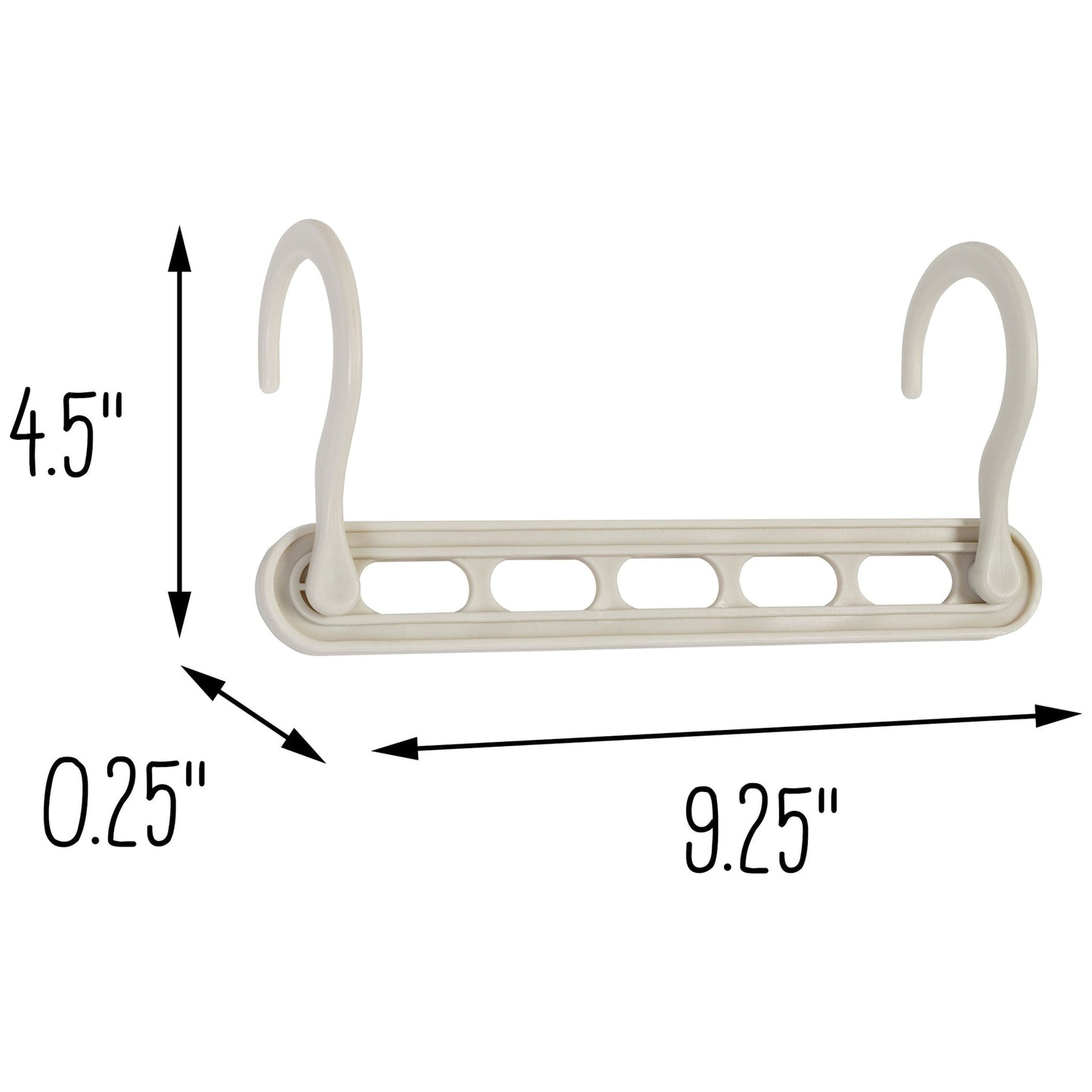 Plastic Collapsible Cascading Space Saving Hangers, White, 20 Pack