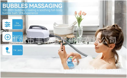 New Electric Bathtub Bubble Massage Mat Waterproof Anti-Slip Body Spa Home Full Body Massage Bathtub Bubble Machine SPA