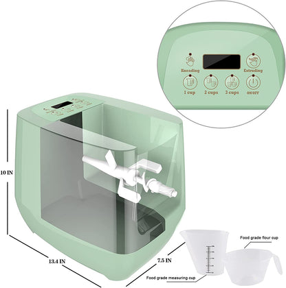 Pasta Maker Machine, Automatic Noodle Make, Home Pasta Maker for Spaghetti, Fettuccine, Macaroni, 12 Pasta Shaping Discs(Green)