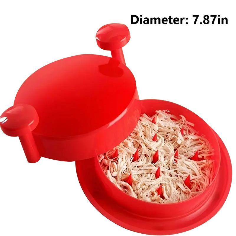 Chicken Shredder 8 Inches, Chicken Breast Shredder Tool, Cooked Meat Shredder with Clear Lid, Ergonomic Design, Auti-Slip, Easy to Clean, Chicken Shredder Tool Twist, Chicken Grinder